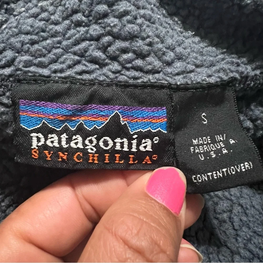 Patagonia Men's‎ Vintage Patagonia Full Zip Mid Pile Synchilla Fleece Size Small